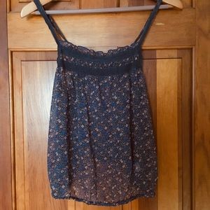 Sheer floral tank